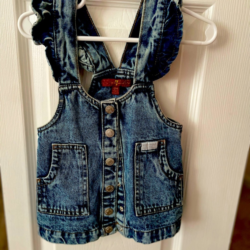 Toddler girl denim dress👀